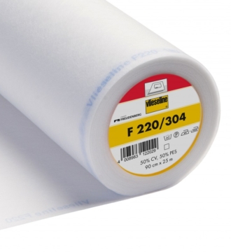 Interlining: Medium: Standard: Iron-on  White SOLD BY THE METRE