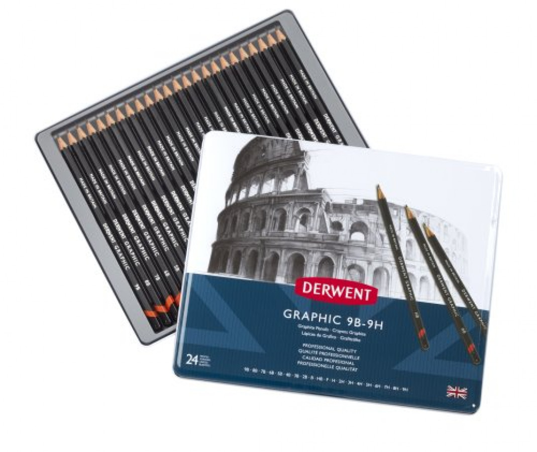 Derwent Graphic Pencils - Tin of 24