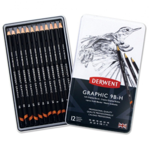 Derwent Graphic Pencils - Tin of 12 Soft