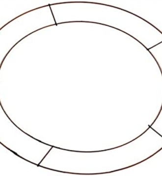 Wire flat copper wreath frame 14"
