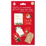 Christmas Foiled Gift Tags  Pk 20