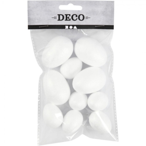 Polystyrene Eggs in 2 sizes  10pc