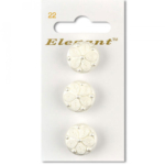 Sirdar Elegant Buttons - White 19mm