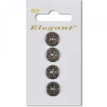 Sirdar Elegant Buttons - Antique Silver 4-Hole 12mm