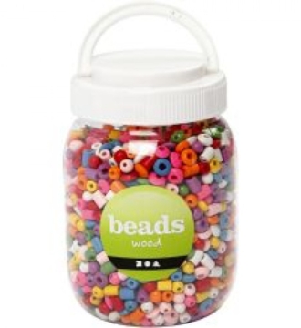 Wooden Beads Multicoloured & Different Sizes