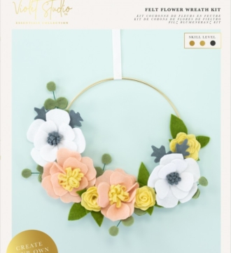 Violet Studio Felt Flower Wreath Kit