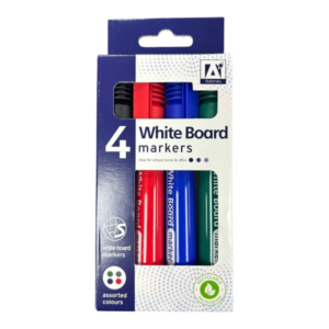 A* Stationery White Board Markers 4 pk