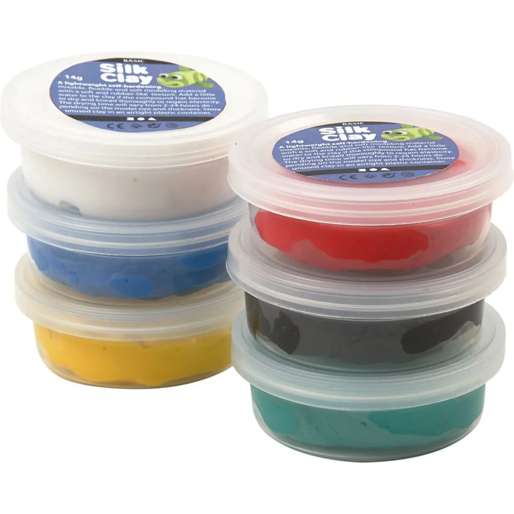 Silk Clay Basic Colours Pk 6