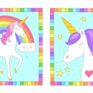 Believe Unicorn Panel By Makower