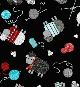 Kanvas Studio All You Knit Is Love  Love Ewe Black
