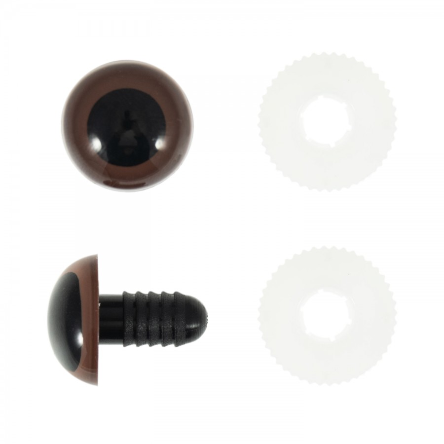 Teddy Safety Eyes Brown (Pack of 4)