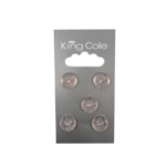 King Cole Round Glitter Effect Buttons (Small)
