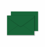 Pack of 50 C6 Blank Cards & Envelopes - Dark Green & Red