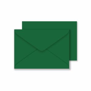 Pack of 50 C6 Blank Cards & Envelopes - Dark Green & Red