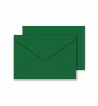 Pack of 50 C6 Blank Cards & Envelopes - Dark Green & Red