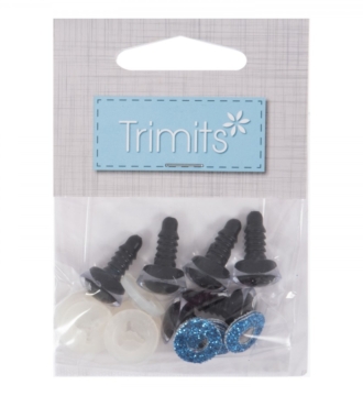 Trimits Toy Eyes: Glitter: Blue Pack of 6