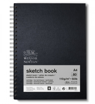 Winsor & Newton Hard Back Spiral Bound Sketch Book 110gsm