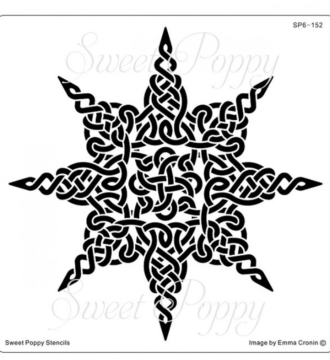 Sweet Poppy Stencil Celtic Star