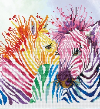 Diamond Dotz Rainbow Zebras