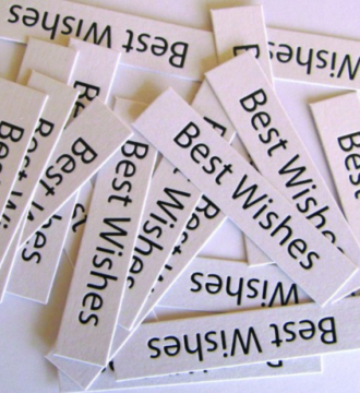 Paper Cellar Embellishments - Best Wishes