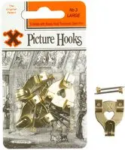 PIicture Hooks Brass Plated No 3 Large