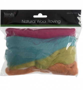 Natural Wool Roving 50g