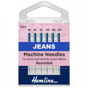 Hemline Sewing Machine Needles: Jeans: Heavy Mixed: 5 Pieces