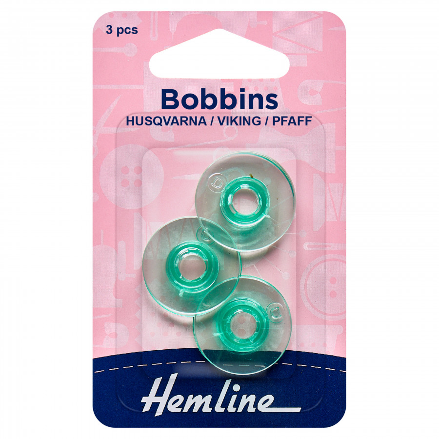 Hemline Plastic Bobbin: Husqvarna/Viking Coloured