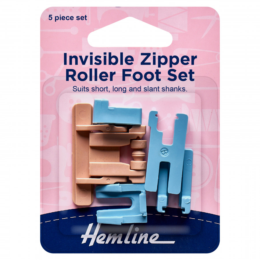 Hemline Zipper Foot: Roller Set: Invisible