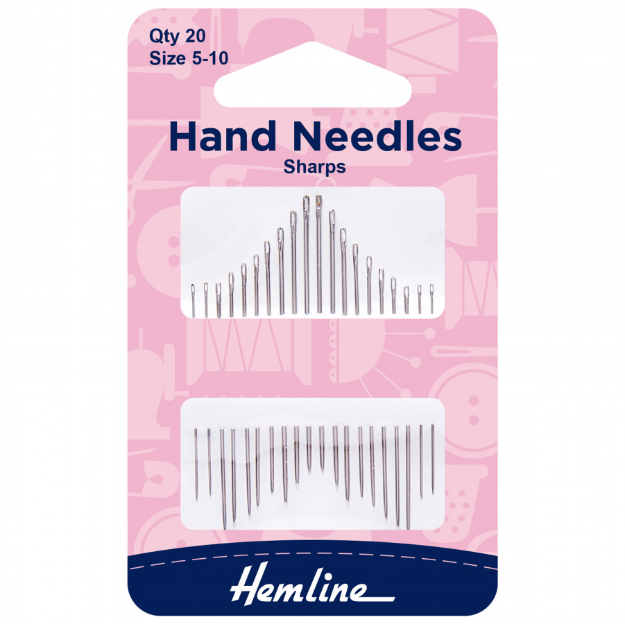 Hemline Hand Sewing Needles Sharps Size 5-10