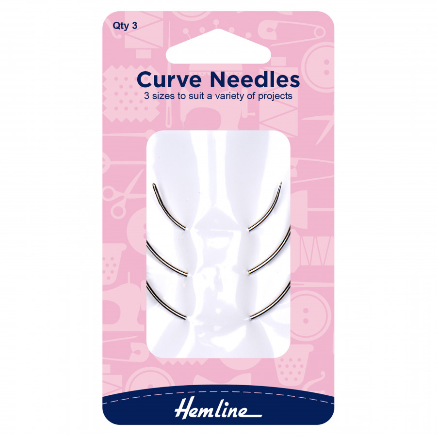 Hemline Hand Sewing Needles Curved Set