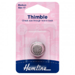 Hemline Metal Thimble - Medium (Size 17)