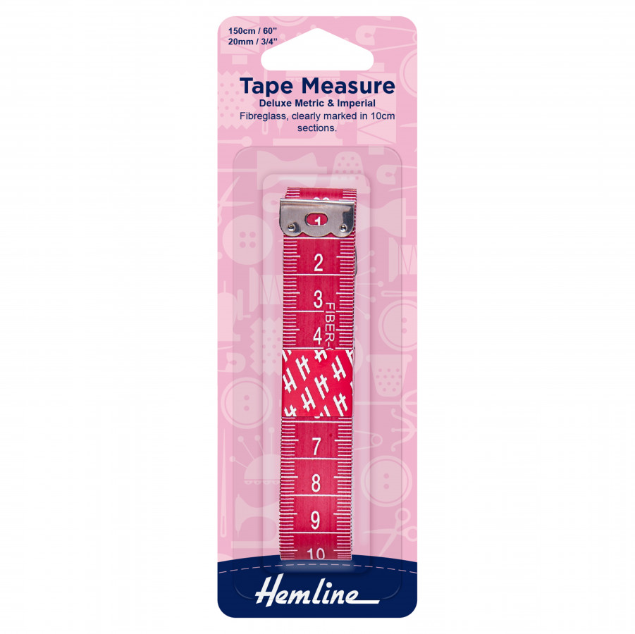 Hemline Deluxe Tape Measure - Metric & Imperial