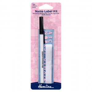 Name Label Iron on Tape Kit with Pen and Stencil