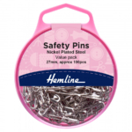 Hemline Nickel Plated Safety Pins - 27mm Value Pack