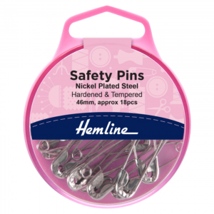 Hemline Nickel Plated Safety Pins - 46mm