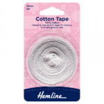 Hemline Cotton Tape - White - 25mm x 5m