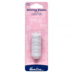 Hemline Shirring Elastic - White - 0.75mm x 20m