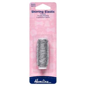Hemline Shirring Elastic - Silver - 0.75mm x 20m