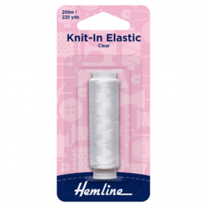 Hemline Knit-In Elastic - Clear - 200m
