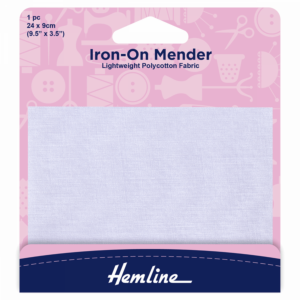 Polycotton Patch - White (24cm x 9cm)