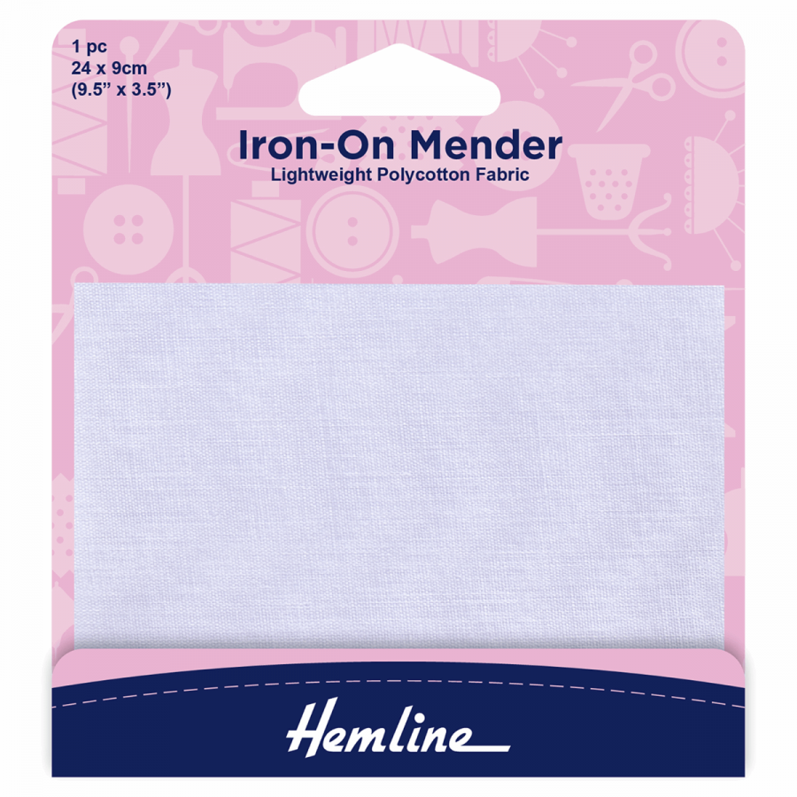 Polycotton Patch - White (24cm x 9cm)