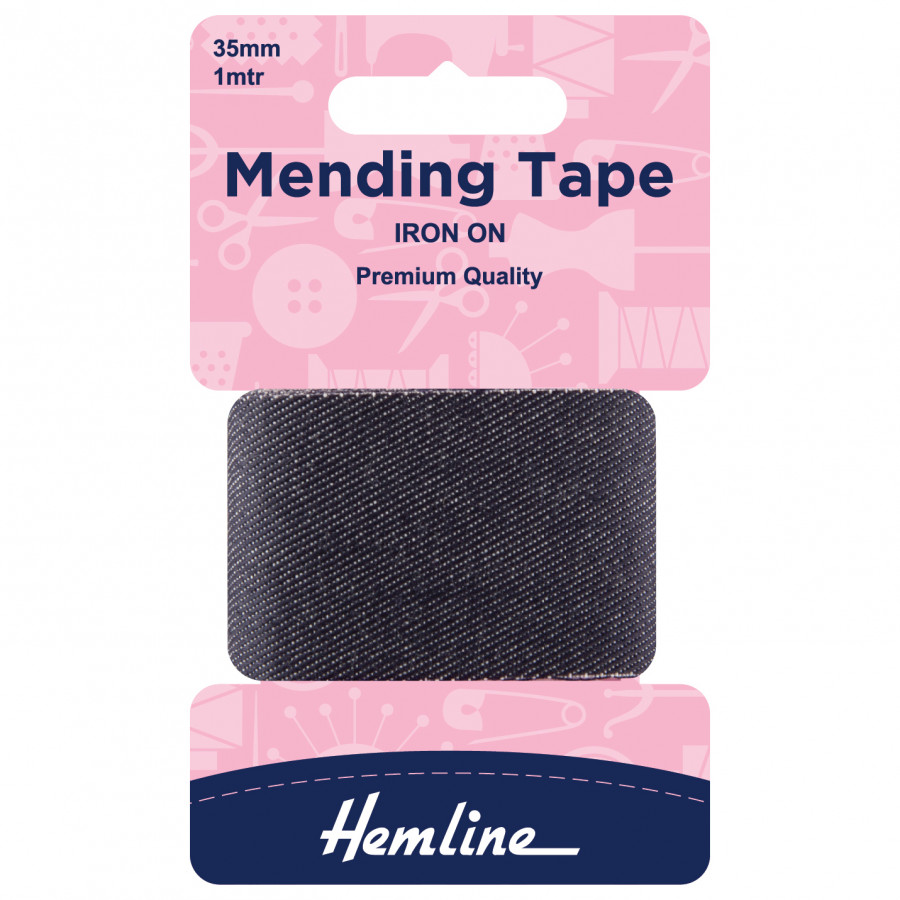 Iron-On Mending Tape - Denim 1m x 38mm