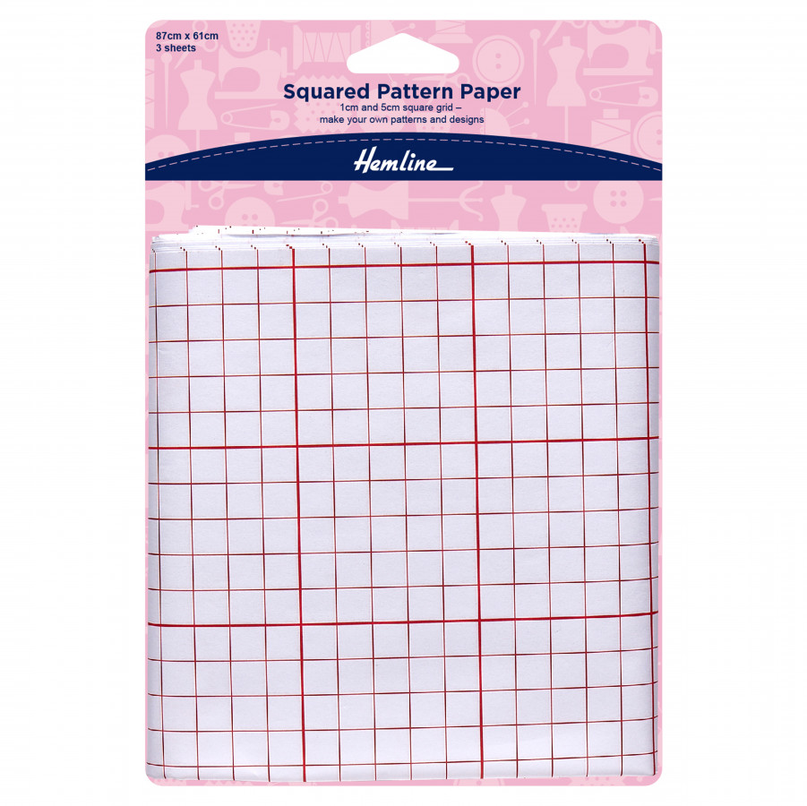 Hemline Square Lined Tracing Paper 61cm x 86cm