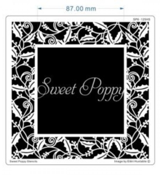 Sweet Poppy Christmas Stencil Square Aperture