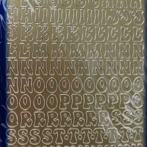 Peel Off Alphabet Letters Gold, Silver, Red, Green & White