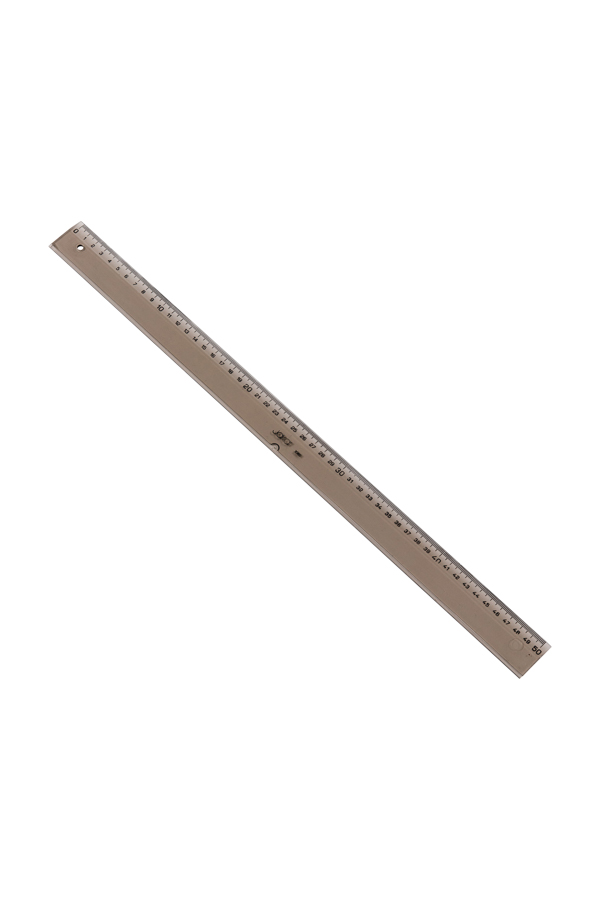 Jakar Smoke Grey Transparent Plastic Ruler 50cm