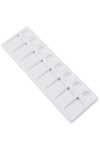 Rectangular White Plastic Painting Palette - 16 Well