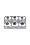 Rectangular Aluminium Painting Palette - 6 Well