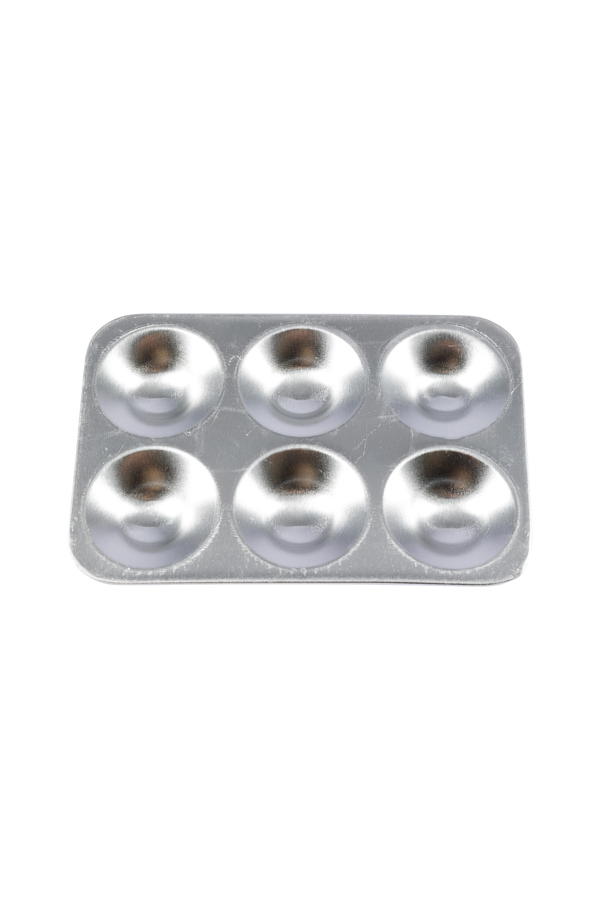 Rectangular Aluminium Painting Palette - 6 Well
